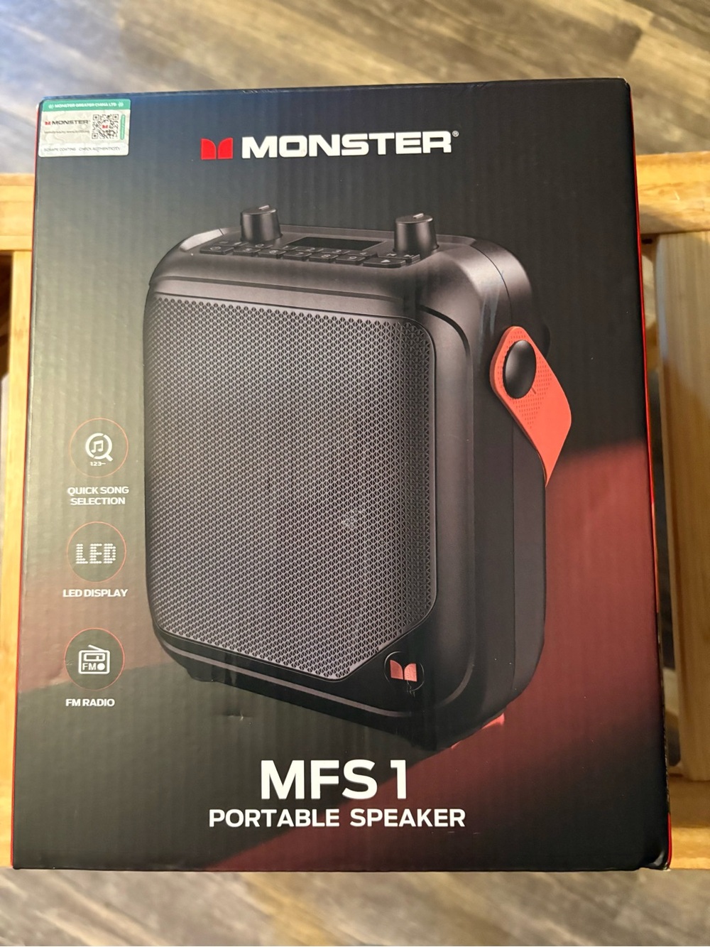 MFS1 Portable Speaker - Black with Red Accent